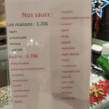 Ô 'bel Frites Carte