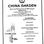 China Garden Carte