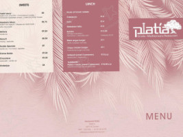 Grieks Mediterraans Platia menu