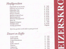 De Keizerskroon Amsterdam Schipholhalfweg Halfweg menu