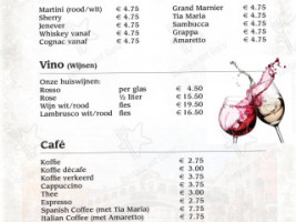 Trattoria Le Pinocchio Middelharnis menu