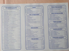 Ho Wah Vaassen menu