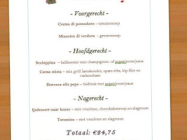 Sabbia D'oro Huizen menu