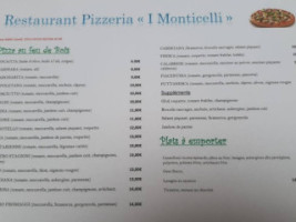 I Monticelli menu