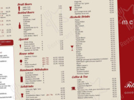 The Filling Station menu