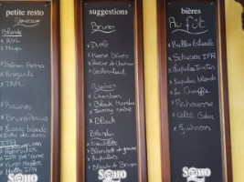 Soho English Pub menu