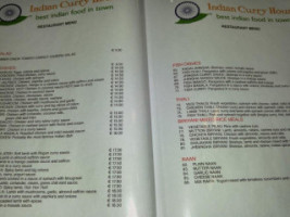 Indian Curry House menu