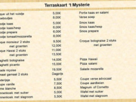 T Mysterie menu