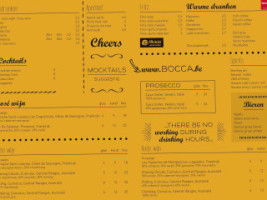 Bocca Recollettenlei menu