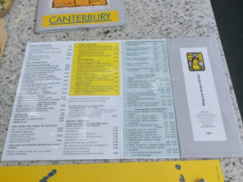 Le Canterbury menu