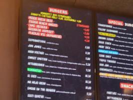 Beastie Burgers menu