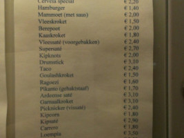 De Brug menu