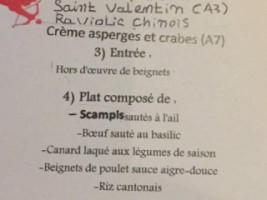 Le China Crystal Y-f. menu