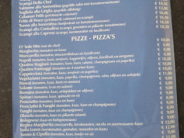 O' Sole Mio menu