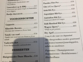 Vleesrestaurant De Frigo menu