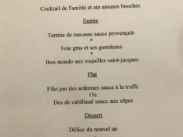 Le Basilic menu