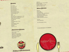 Ravel Number One menu