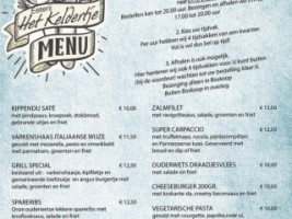 Eeterij Het Keldertje menu