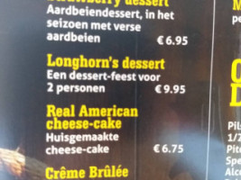 The Longhorn Rib And Steakhouse menu