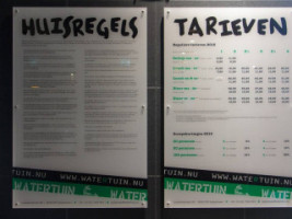 Watertuin Spijkenisse menu