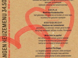 Onder De Wester menu