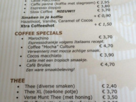 Coffeeculture menu