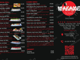 Wakame Sushi menu