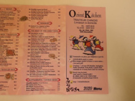 Orient Kitchen Boitsfort menu