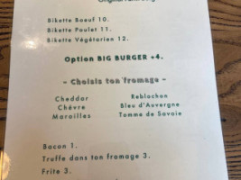 Bikette Original Farm Burger menu