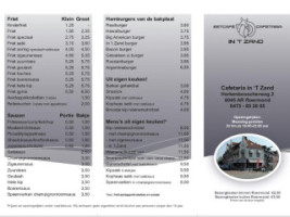 Cafetaria In 't Zand menu