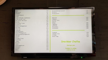 Snackbar Chefke menu