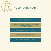 Trattoria I Pizzeria Rosa menu