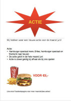 Snackbar De Snackerij menu