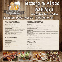 ‘t Hofje Bistro menu