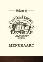 Grand Eetcafé De Klap menu