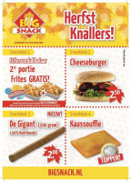 Big Snack Sjefke's Snacks menu