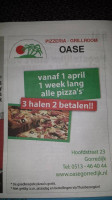 Pizzeria Oase Gorredijk menu