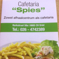 Cafetaria Spies menu