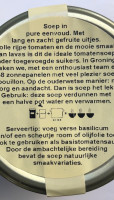 Kleinstesoepfabriek B.v. menu