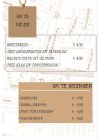 Zwakenberg Eten Drinken menu