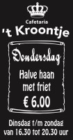 't Kroontje menu