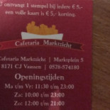 Cafetaria Marktzicht Carte