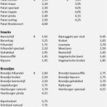 Bredevoorts Cafetaria B.v. Bredevoort Speisekarte