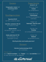 Eetcafe De Lamoraal Bergen Noordholland menu