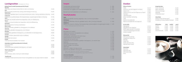 Robberse Eiland menu