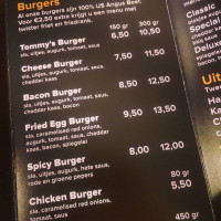 Tommy's Lunch Diner menu