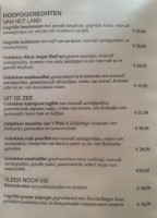 Loods Lounge menu