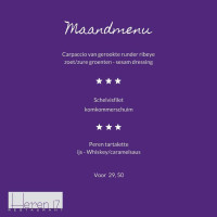 Cafe Bantam B.v. Hoogkarspel menu