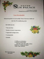 Sun Palace menu