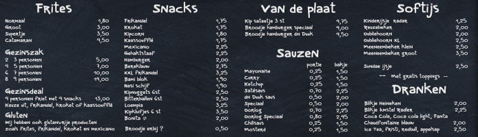 Cafetaria 't Esmeer Carta